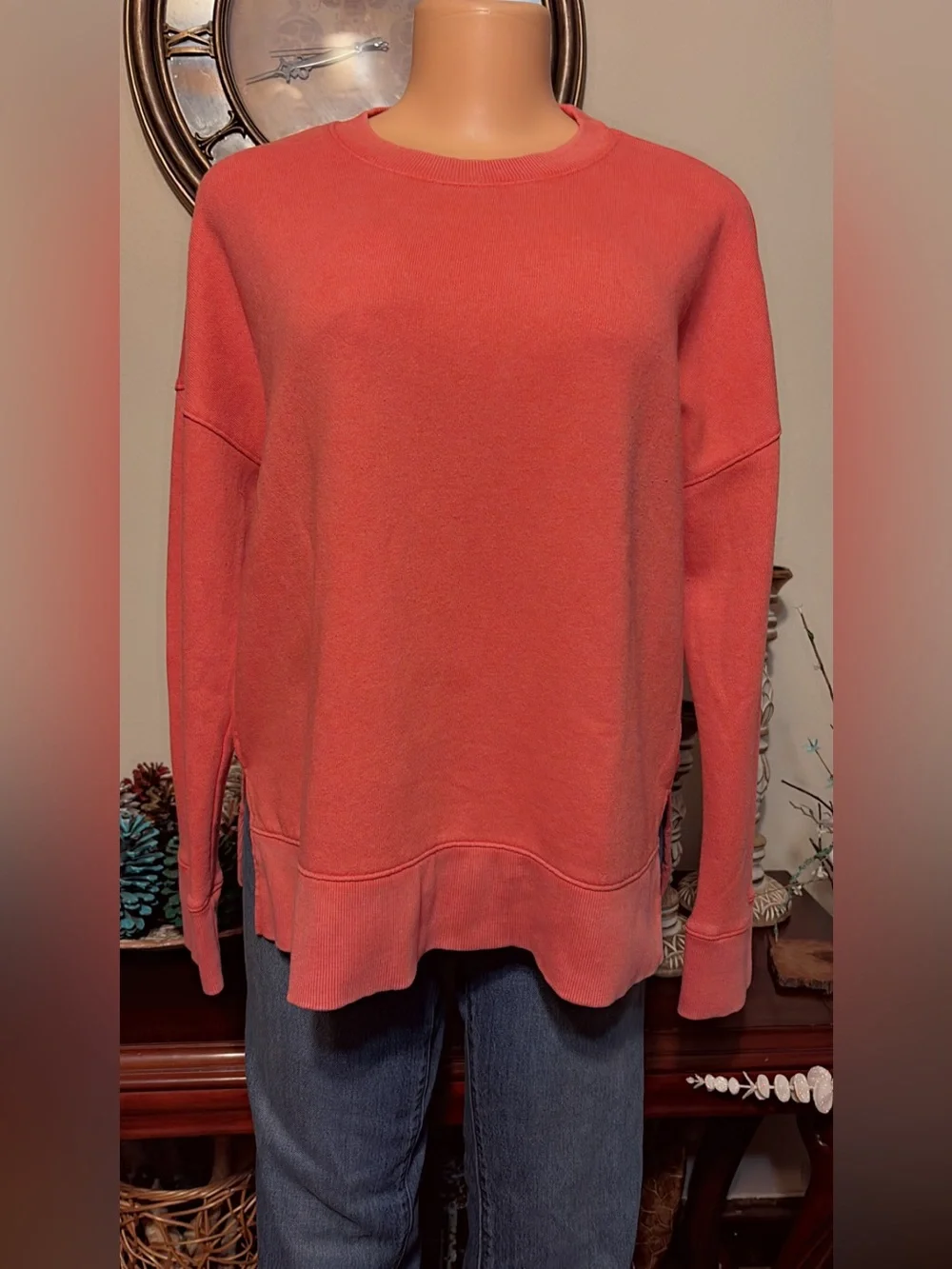 Women's Coral Scoopneck Sweater - Relaxed Everyday Pullover